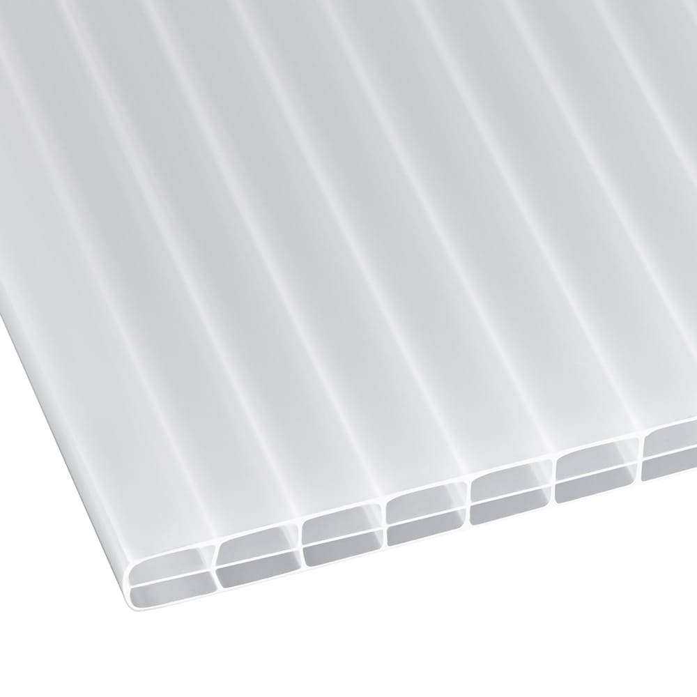 Doppelstegplatten Stegplatten Hohlkammerplatten 10 mm Polycarbonat Opal Weiß 