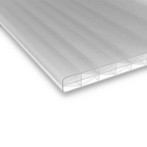 Polycarbonat Stegplatten 16mm opal weiß X-Struktur