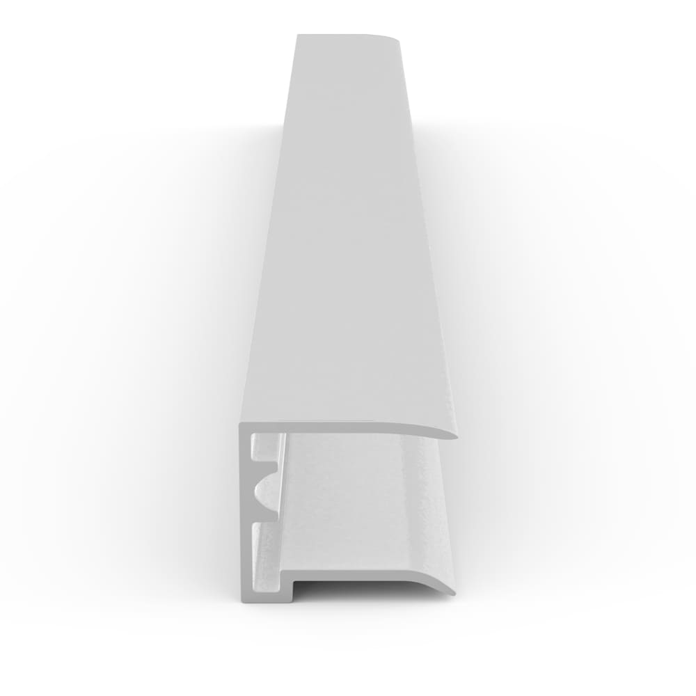 U-Profil Alu Kantenschutz 10mm mit Tropfnase - Aluminium weiß