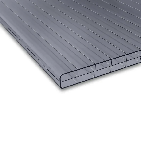 Polycarbonat Doppelstegplatten 16 mm 3-Fach Struktur graphit/anthrazit 2